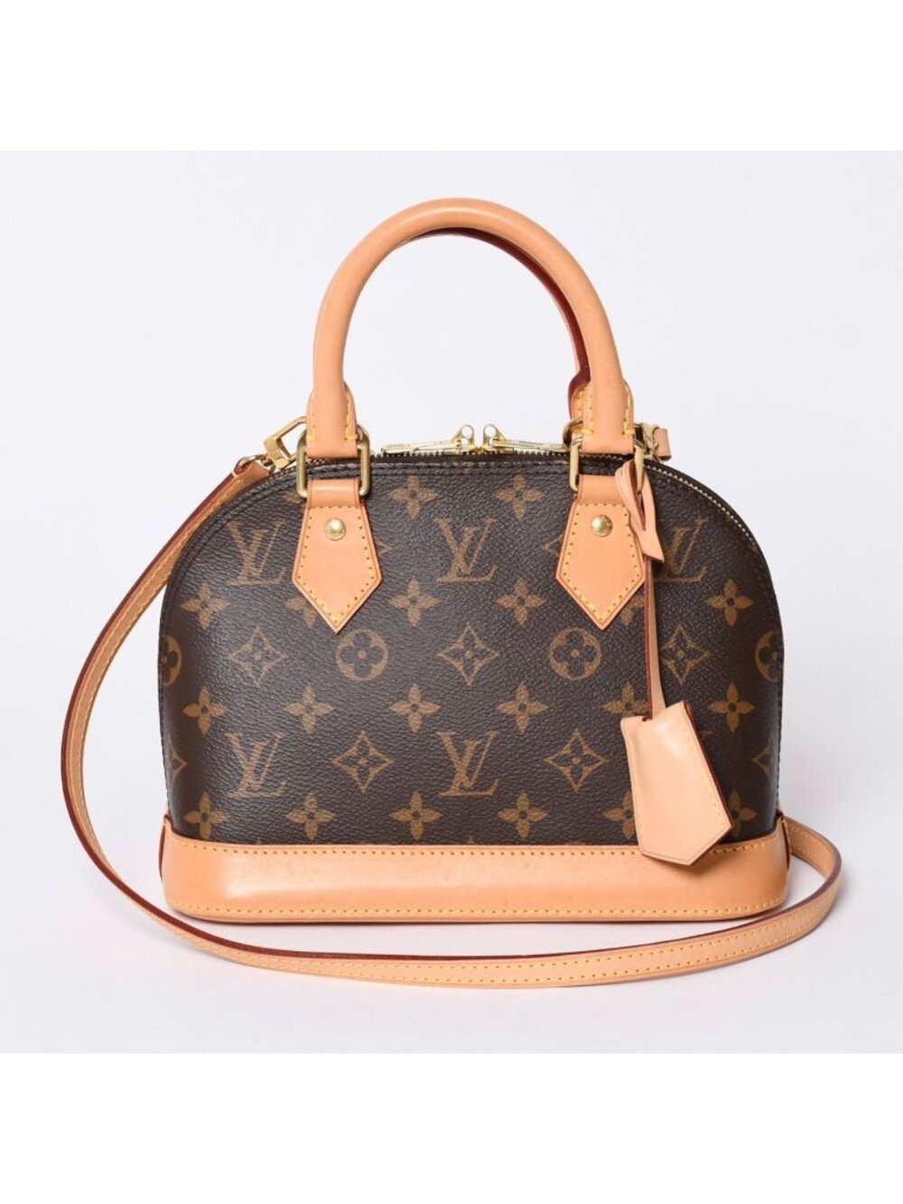 Louis Vuitton Monogram Alma BB Handbag Shoulder Gold